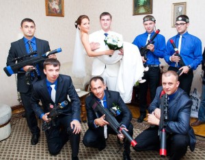 Похищение невесты в стиле милитари в Киеве